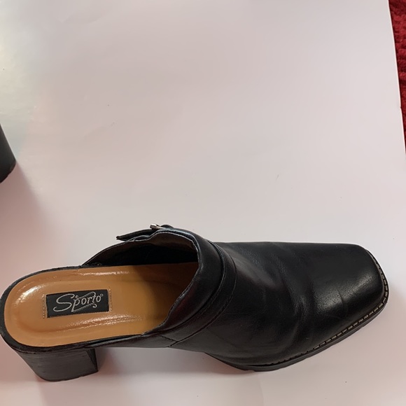 Sporto black leather clog size 8.5.  EUC - Picture 3 of 4